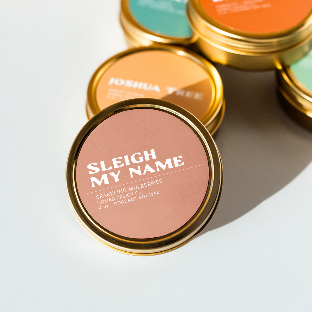 Sleigh My Name Travel Tin Candle (Second Sale)